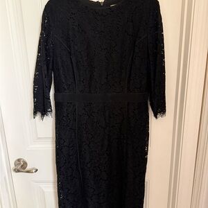 Eva Mendes for New York & Company Elegant Black Midi Dress